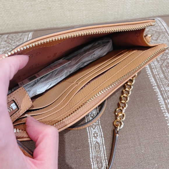 Tory burch Carter Slim Crossbody- Tan - Picture 4 of 9